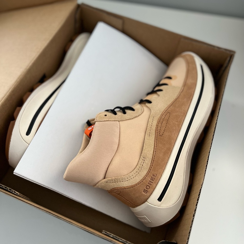 🌟LAST ONE! SOREL WOMENS ONA 503 MID HIGH TOP SNEAKER - TAN SIZE 9 - Picture 9 of 15
